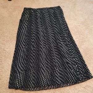 Midi Black and White Skirt